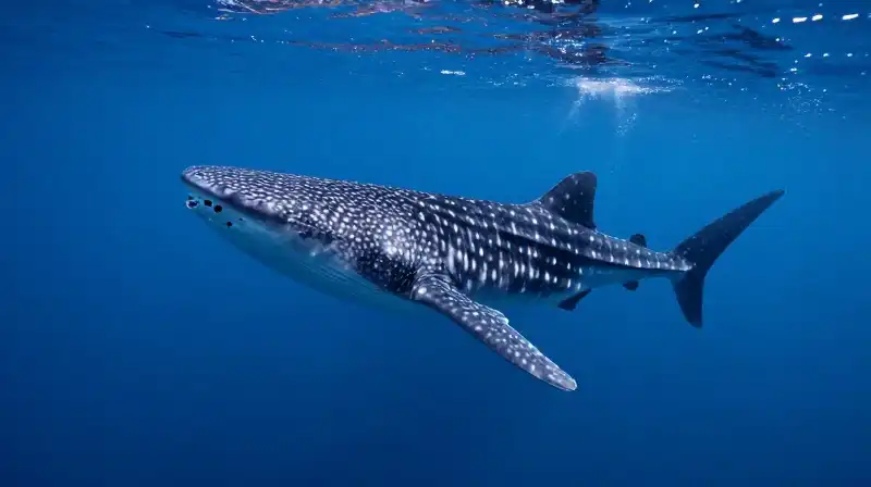 A massive blue whale